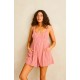Rhythm Kirra Check Romper Pink