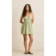 Robe Rhythm Vista Stripe Mini Dress Olive