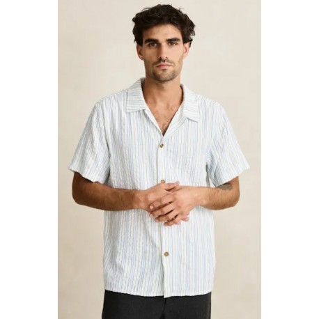 Chemise Rhythm Manche Courte Novelty Stripe White