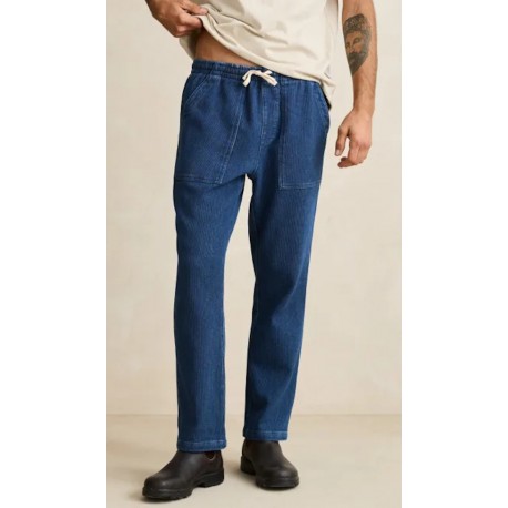 Rhythm Textured Wale Jam Pant Washed Indigo