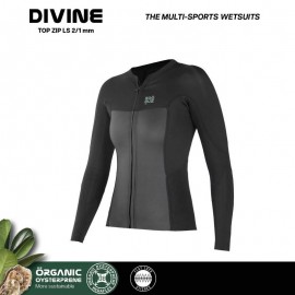 Top Néoprène Femme Sooruz Manche Longue Zippé 2.1mm Noir