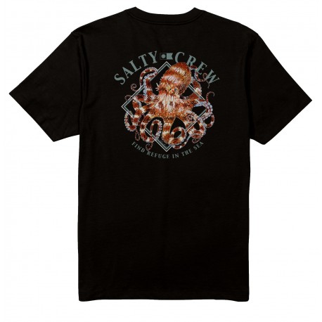 Tee Shirt Homme Salty Crew Octopod Noir
