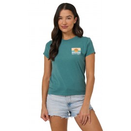 Tee Shirt Femme Salty Crew Retro Wave Modern Teal