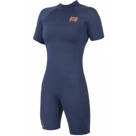 Shorty Femme Manche Courte Sooruz Fly Back Zip 2/2mm Navy