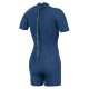 Shorty Woman Short Sleeve Sooruz Fly Back Zip 2/2mm Navy