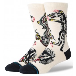 Chaussettes STANCE Battle Crew Cream