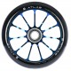 Ethic DTC Atlas 12 STD Chrome Blue Scooter Wheel