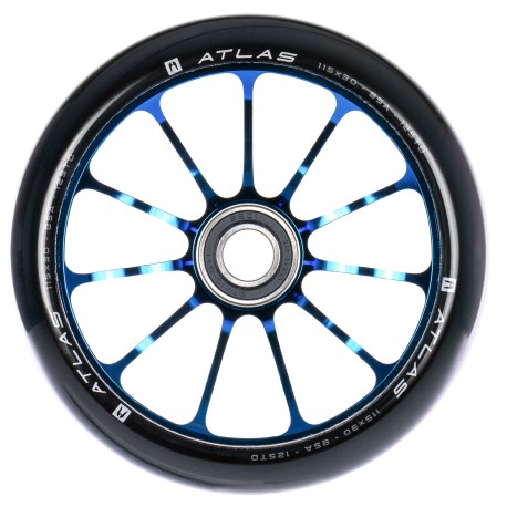Ethic DTC Atlas 12 STD Chrome Blue Scooter Wheel