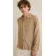 Chemise Rhythm Manche Longue Linen Chambray Coffee