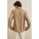 Chemise Rhythm Manche Longue Linen Chambray Coffee
