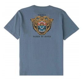Tee Shirt Homme VISSLA Gato Oversized Heavy Organic Blue Haze