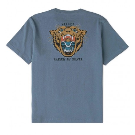 Tee Shirt Homme VISSLA Gato Oversized Heavy Organic Blue Haze