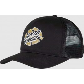 Santa Cruz Broken Dot Meshback Black Cap