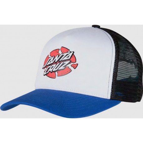 Santa Cruz Broken Dot Meshback White Sapphire Cap