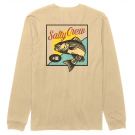 Tee Shirt Manche Longue Homme Salty Crew Stripped Moonbeam