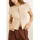 Rhythm Women's Dana Short Sleeve Cardigan Oat