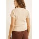 Rhythm Women's Dana Short Sleeve Cardigan Oat