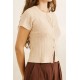 Rhythm Women's Dana Short Sleeve Cardigan Oat