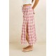 Rhythm Chelsea Checj Tiered Maxi Skirt Plum