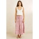 Jupe Longue Rhythm Chelsea Checj Tiered Plum