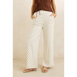 Pantalon Rhythm Femme Sandy Essential Wide Leg Cream