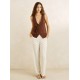 Pantalon Rhythm Femme Sandy Essential Wide Leg Cream