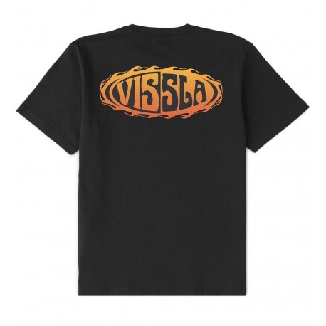 Tee Shirt Homme VISSLA Meltdown Overzise Coton bio Black