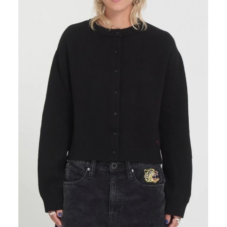 Volcom Women's Fa Ozzy Cardigan - Black