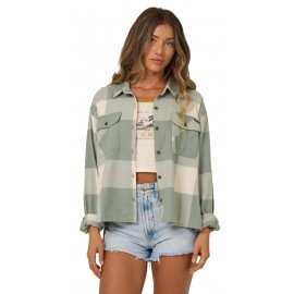 Chemise Femme Salty Crew Nomad Flannel Slate Grey