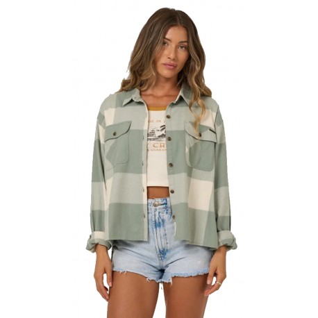 Salty Crew Nomad Flannel Slate Grey Woman Shirt