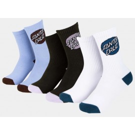 Pack de Trois Paires de Chaussettes Santa Cruz Womens Pop Dot Assortis