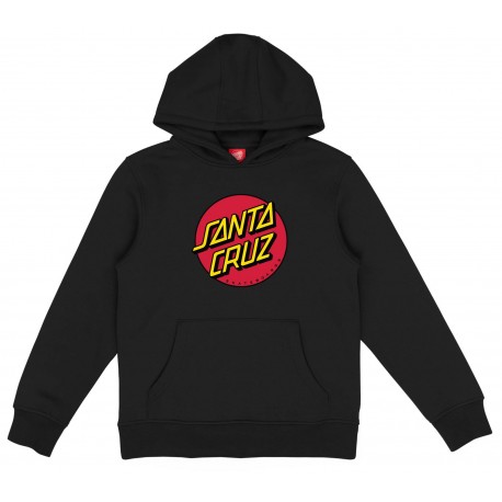 Santa Cruz Youth Classic Dot Hood Sweatshirt Black
