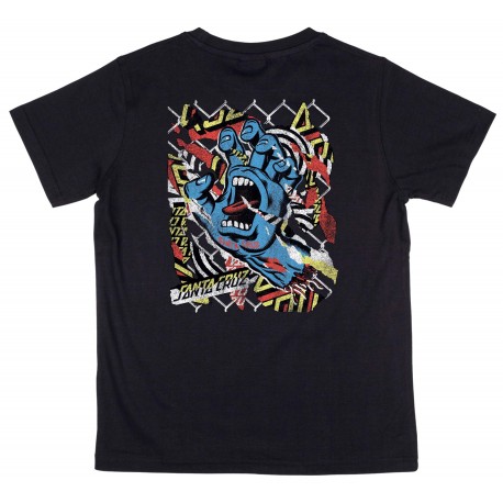 Santa Cruz Youth Damaged Hand Black T-shirt