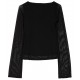 Haut Femme Manche Longue Santa Cruz Strip Boat Neck Noir
