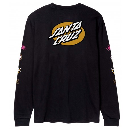 Santa Cruz Knibbs Cryptic Long Sleeves Tee Shirt Black