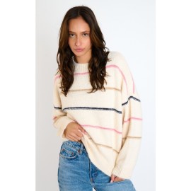 Pull femme Banana Moon Damiane Huffhil Ecru