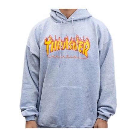 Sweat Capuche Thrasher Flame Grey